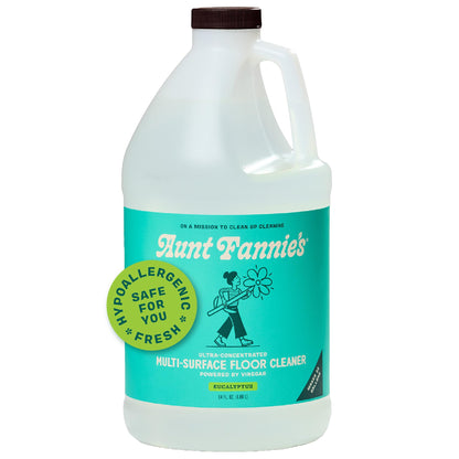 Aunt Fannie's Ultra Concentrated Floor Cleaner Vinegar Wash, Multi-Surface Solution For Mopping, Value Size, Lavender Scent, 64 oz