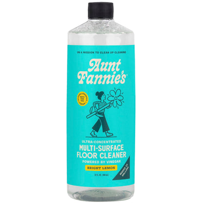 Aunt Fannie's Ultra Concentrated Floor Cleaner Vinegar Wash, Multi-Surface Solution For Mopping, Value Size, Lavender Scent, 64 oz